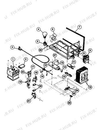 Взрыв-схема микроволновой печи Electrolux NF4895 - Схема узла Microwave equipment